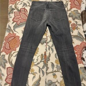 Gray high rise jeans